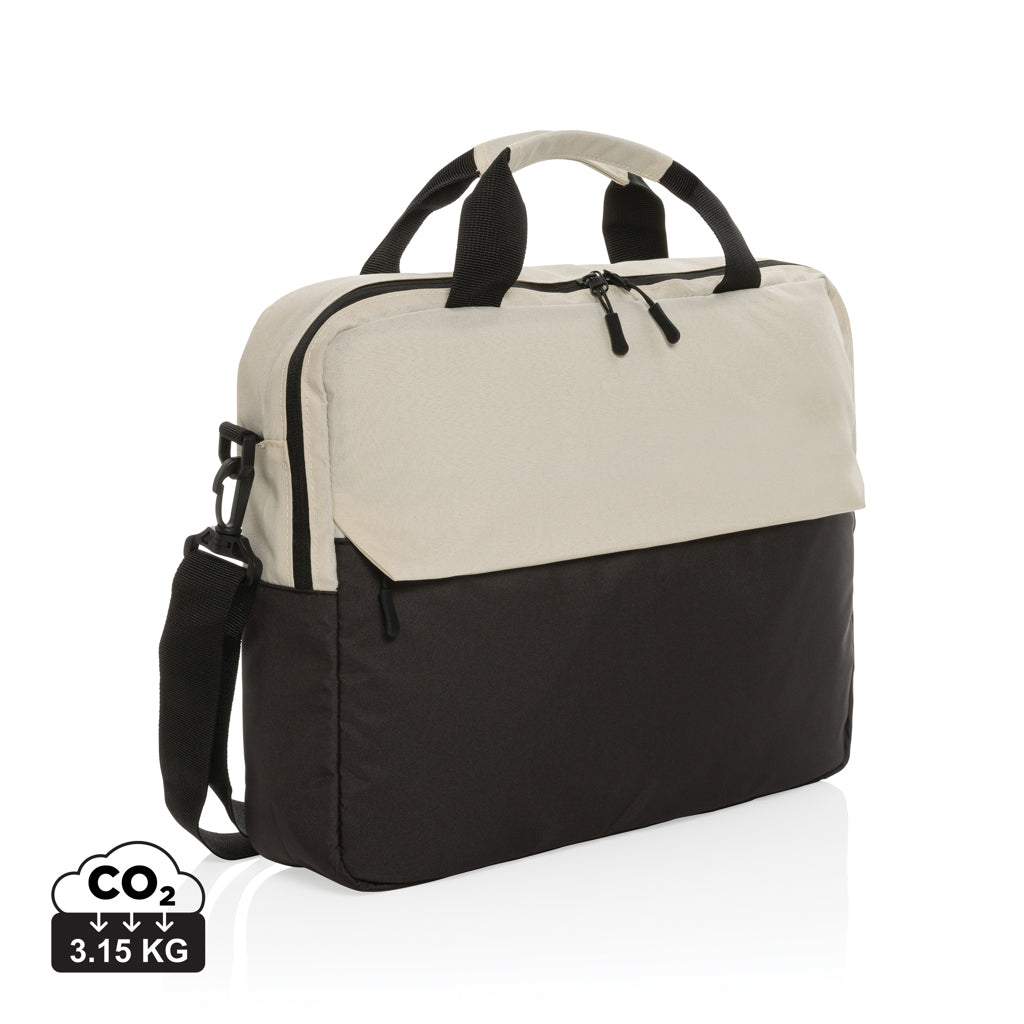 Kazu AWARE™ RPET basic 15.6 inch laptop bag - Off White