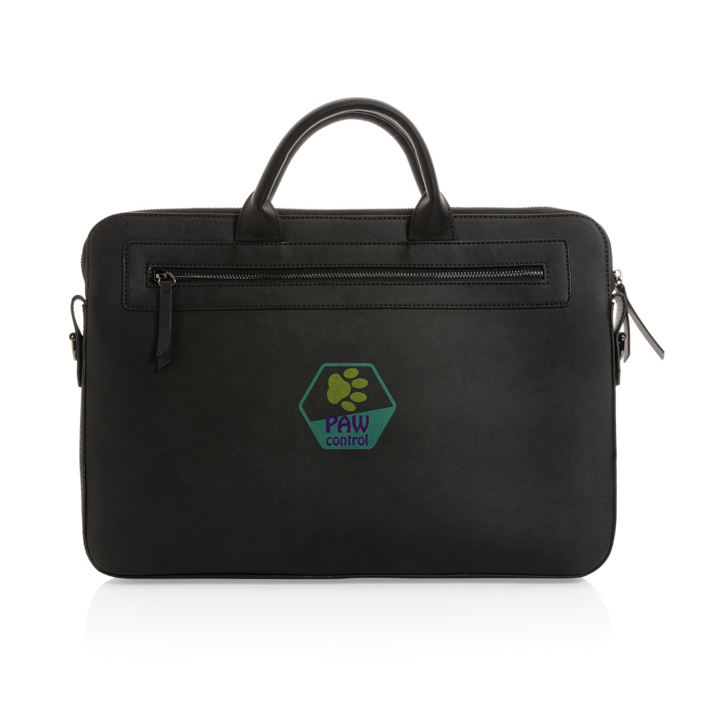 Swiss Peak GRS recycled PU 14 inch laptop bag - Black