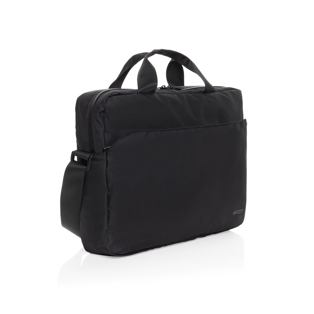 Swiss Peak Aware™ RPET Essential 15.6 inch laptop bag - Black