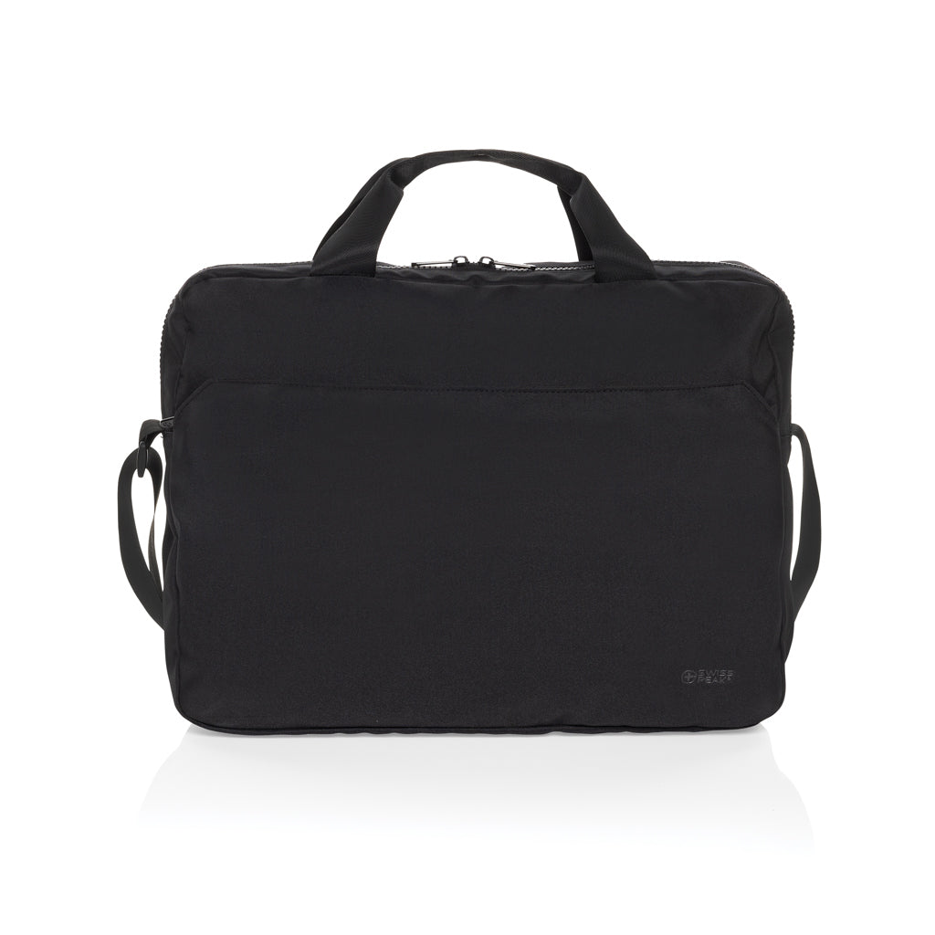 Swiss Peak Aware™ RPET Essential 15.6 inch laptop bag - Black