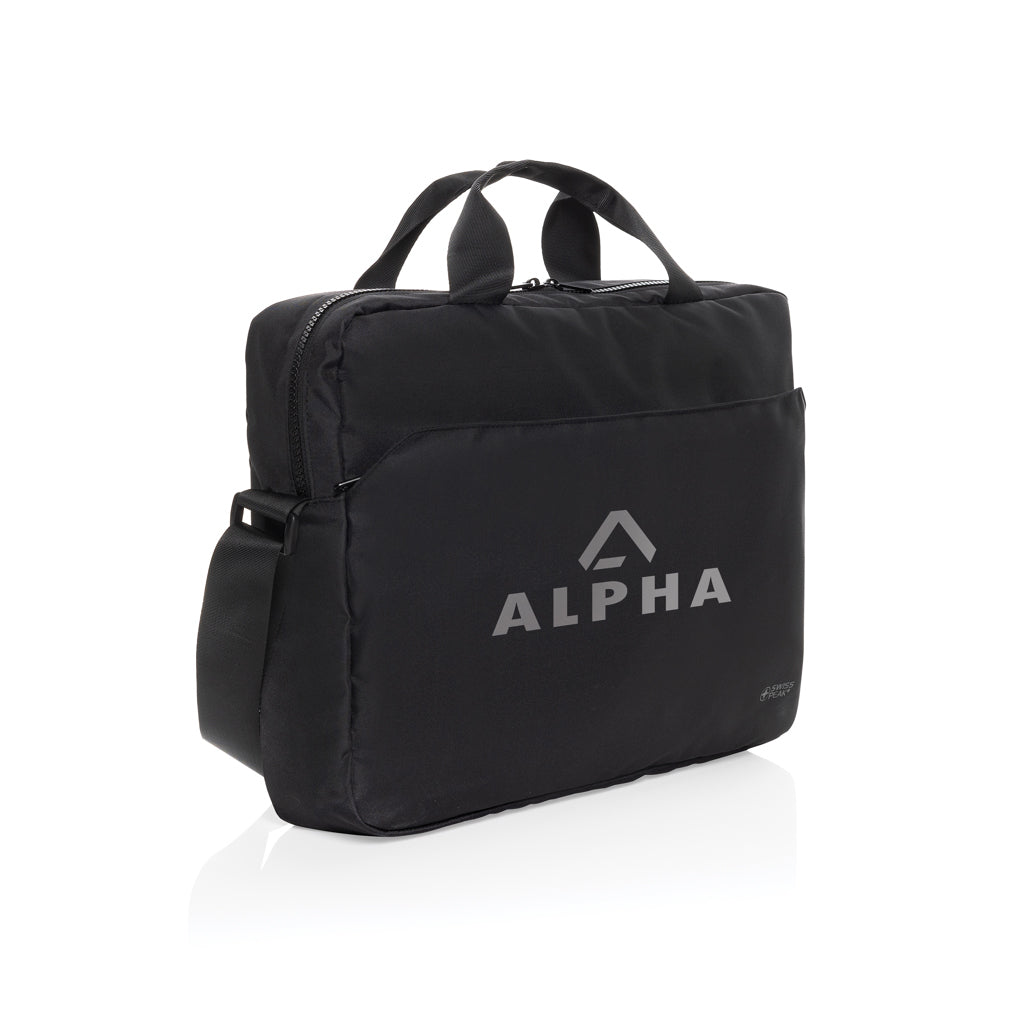 Swiss Peak Aware™ RPET Essential 15.6 inch laptop bag - Black