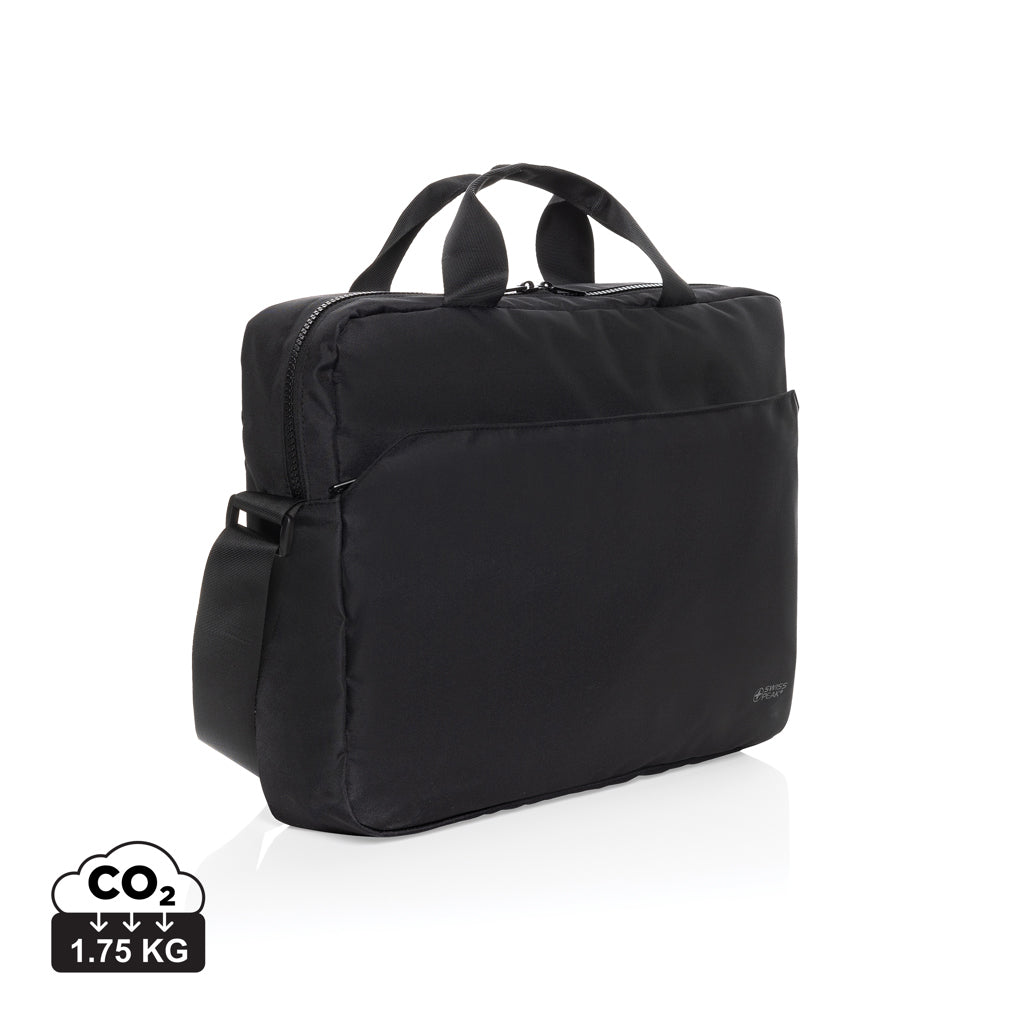 Swiss Peak Aware™ RPET Essential 15.6 inch laptop bag - Black