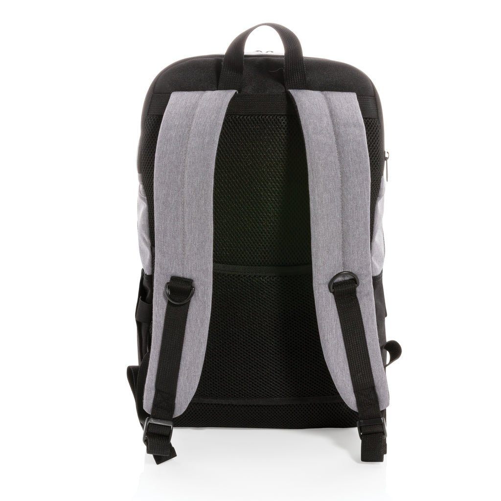 Modern 15.6' USB & RFID laptop backpack PVC free - Black