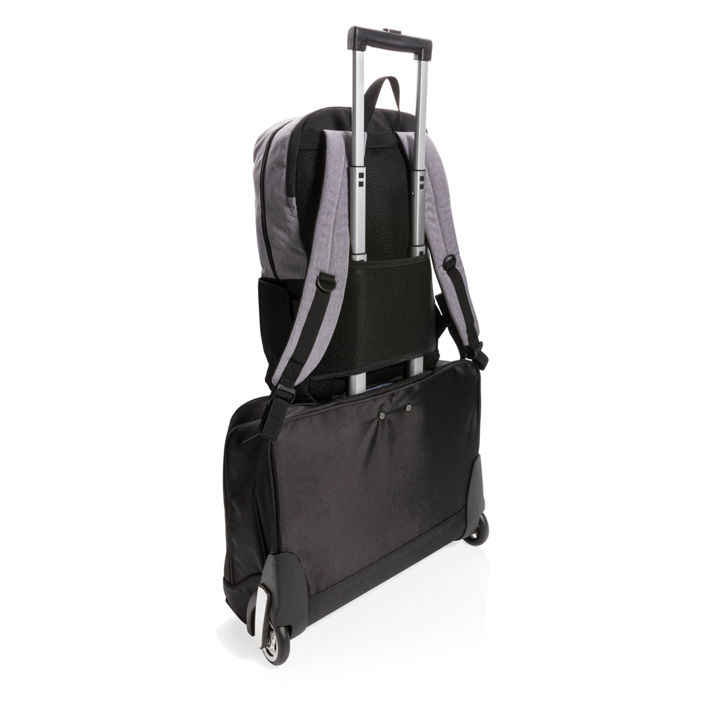Modern 15.6' USB & RFID laptop backpack PVC free - Black