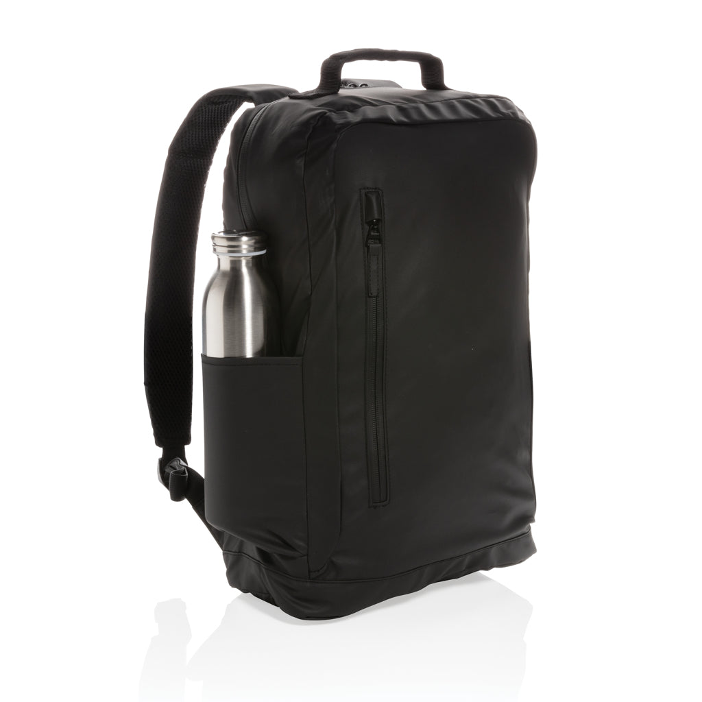 Fashion black 15.6' laptop backpack PVC free - Black
