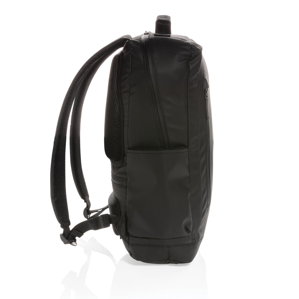 Fashion black 15.6' laptop backpack PVC free - Black