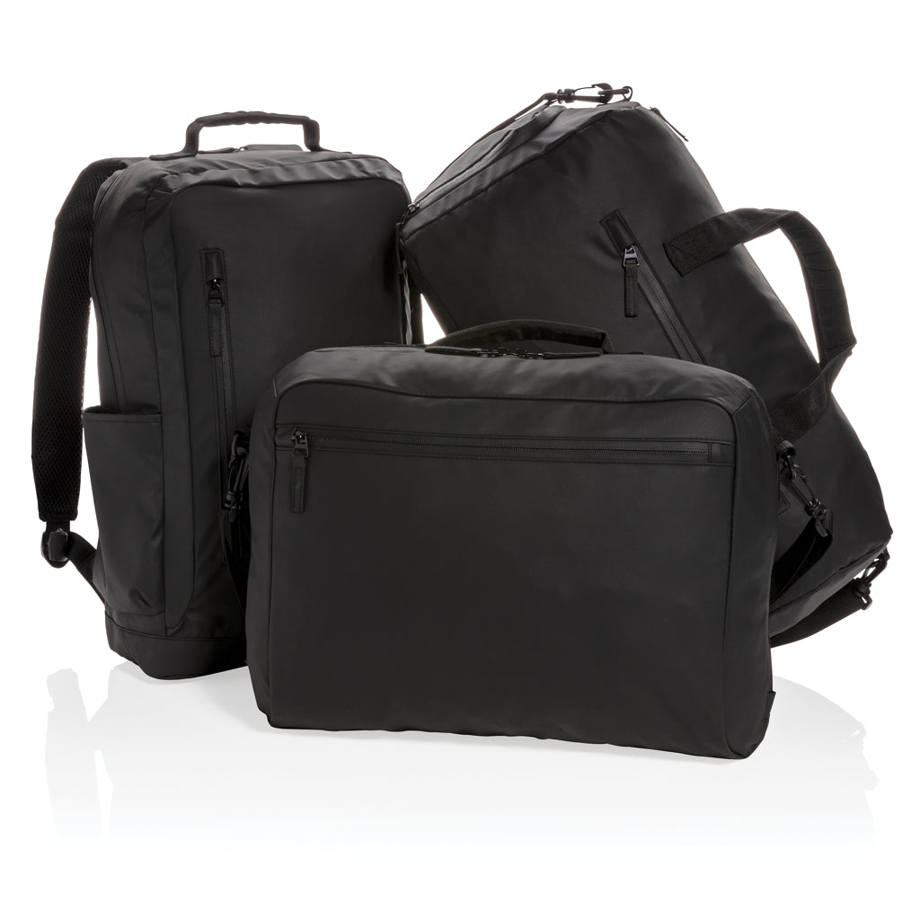 Fashion black 15.6' laptop backpack PVC free - Black