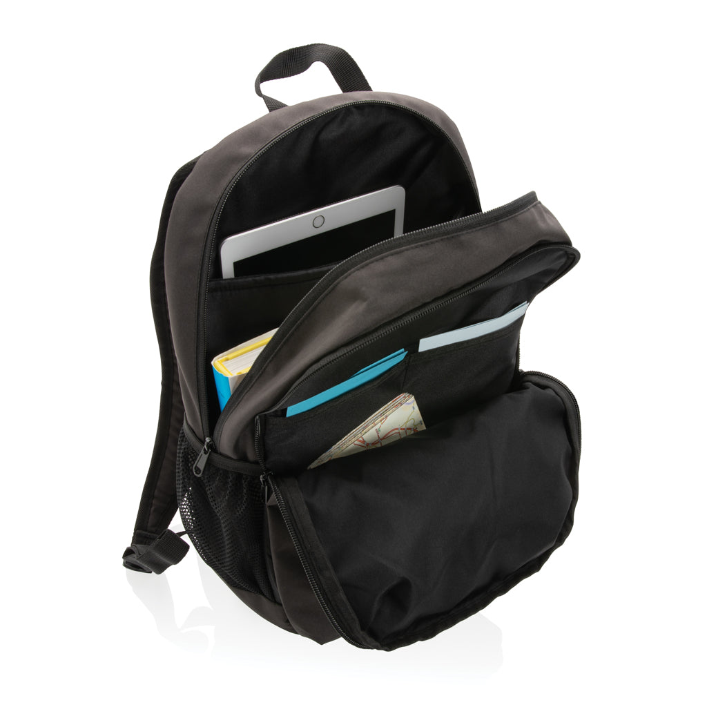 Impact AWARE™ 300D RPET casual backpack - Black