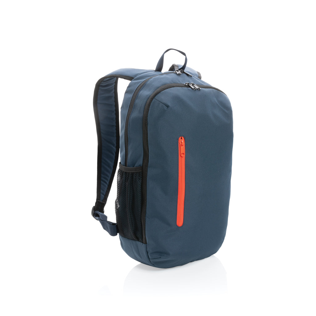 Impact AWARE™ 300D RPET casual backpack - Navy
