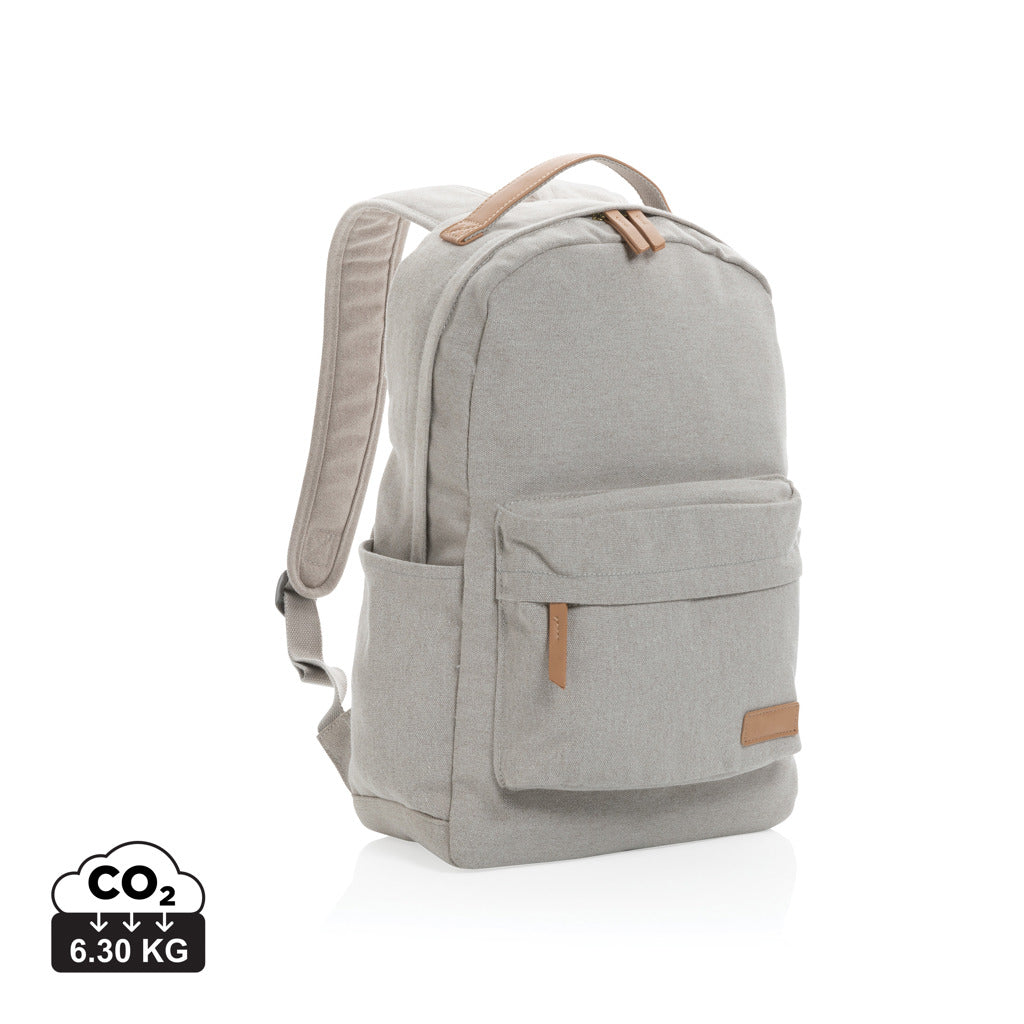 Impact AWARE™ 16 oz. recycled canvas backpack - Grey