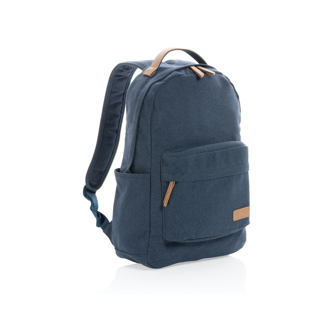 Impact AWARE™ 16 oz. recycled canvas backpack - Blue