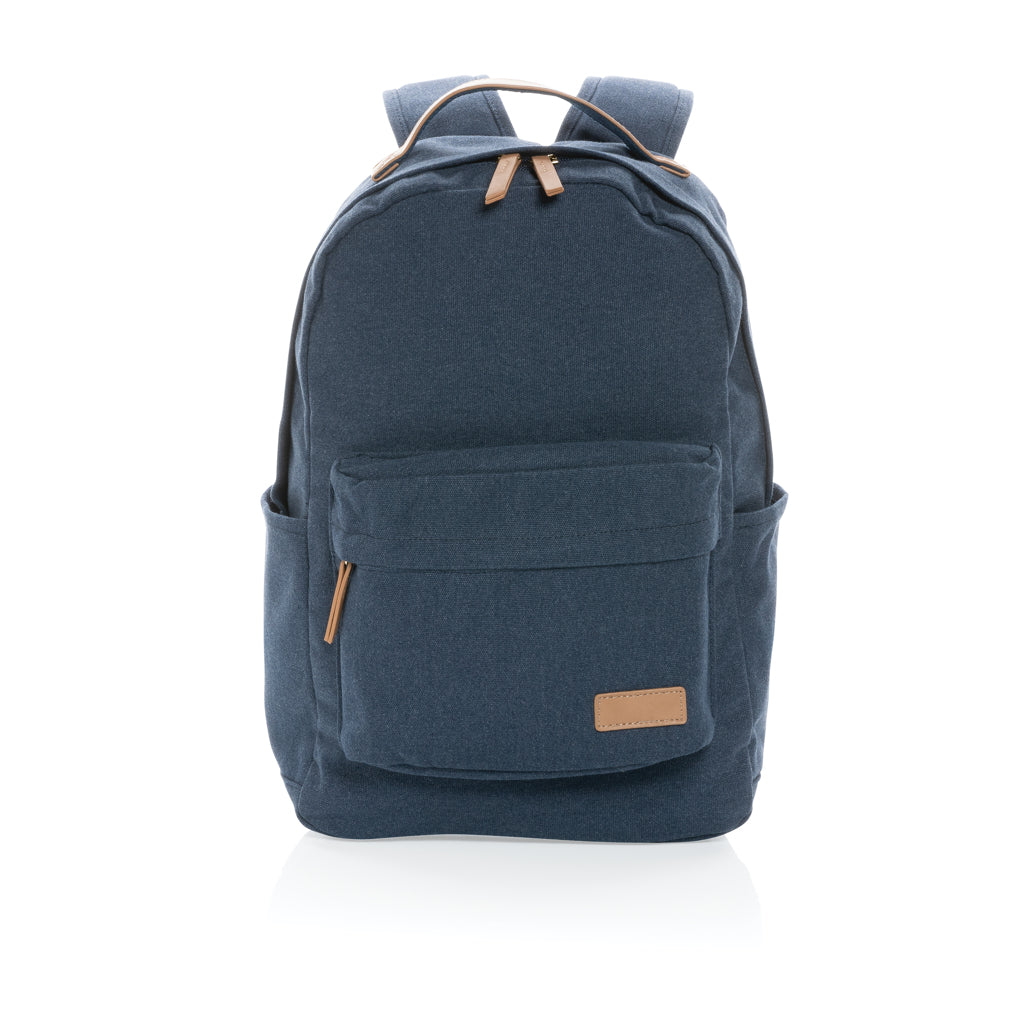 Impact AWARE™ 16 oz. recycled canvas backpack - Blue
