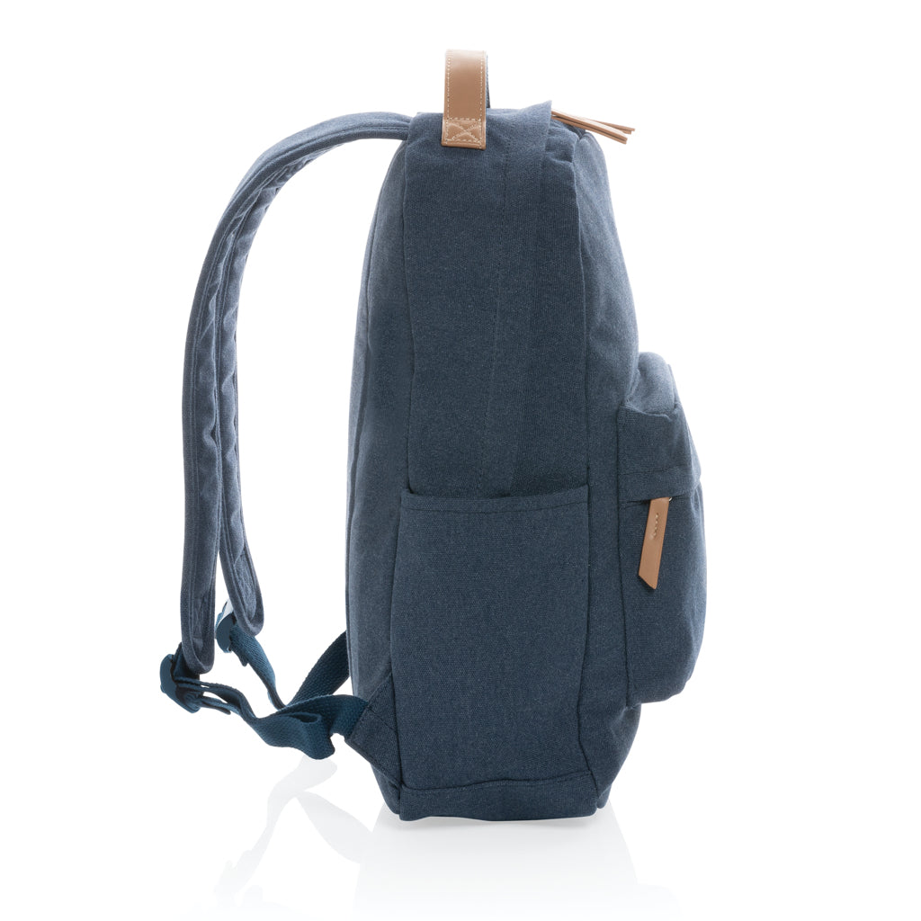 Impact AWARE™ 16 oz. recycled canvas backpack - Blue