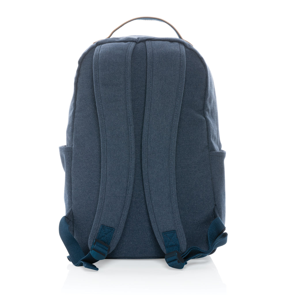 Impact AWARE™ 16 oz. recycled canvas backpack - Blue