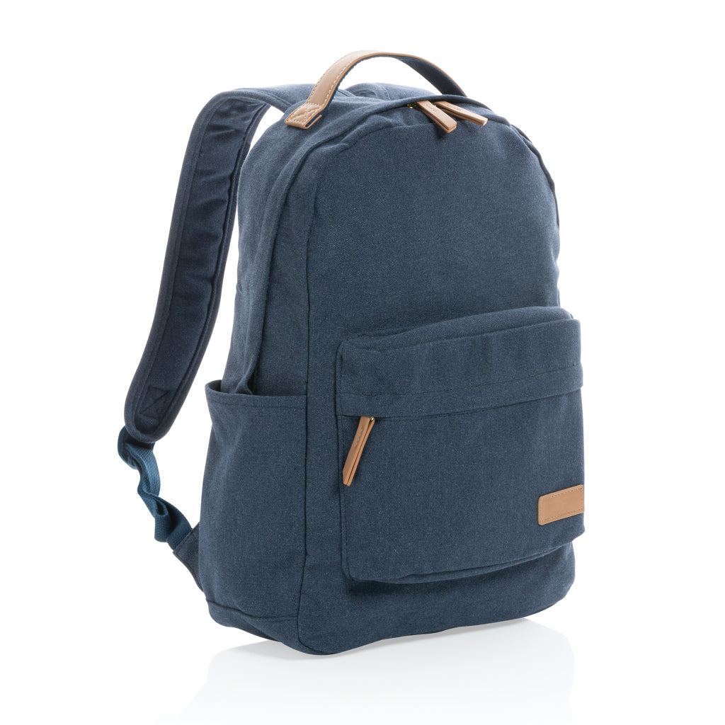 Impact AWARE™ 16 oz. recycled canvas backpack - Blue