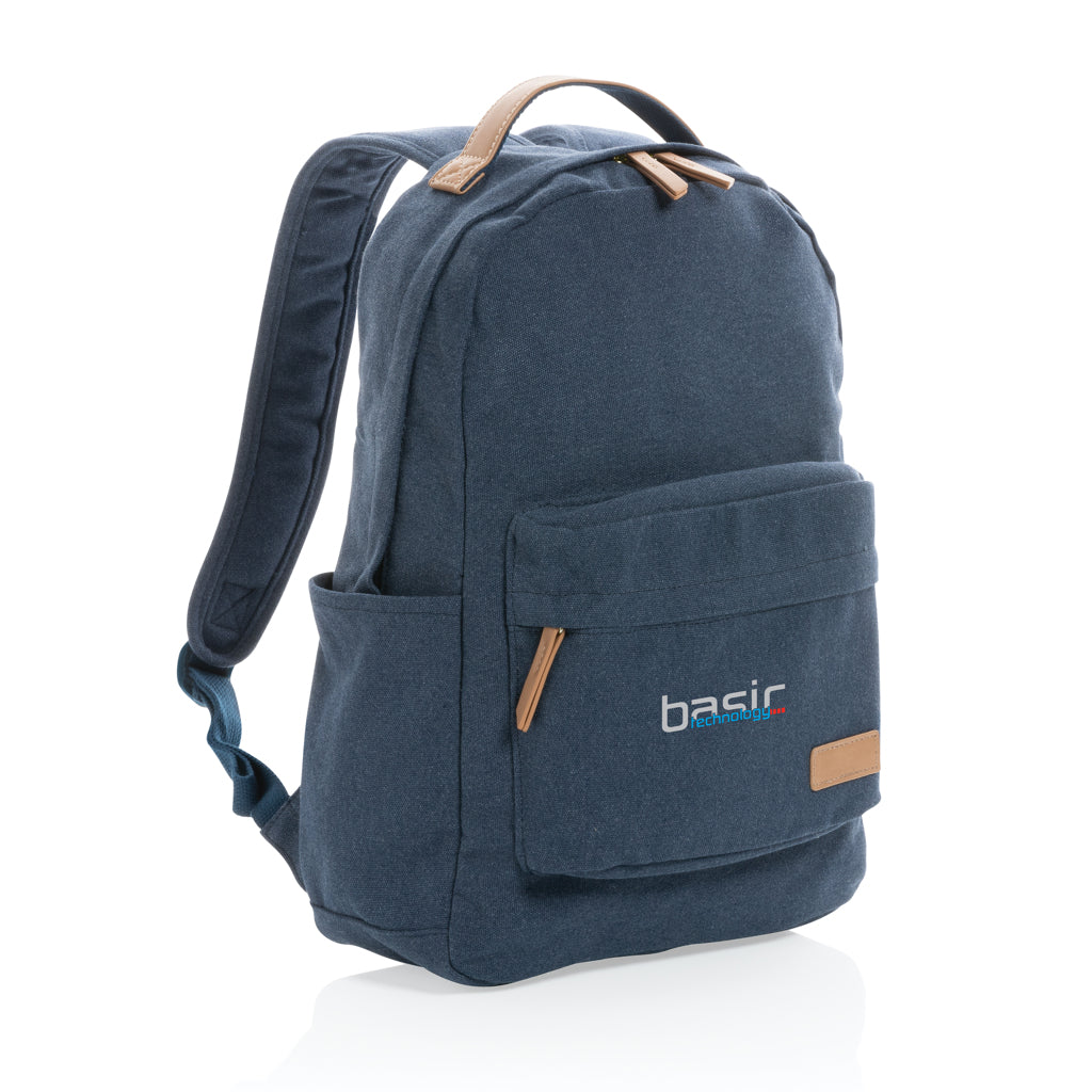 Impact AWARE™ 16 oz. recycled canvas backpack - Blue