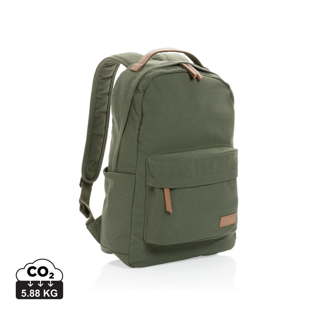 Impact AWARE™ 16 oz. recycled canvas backpack - Green