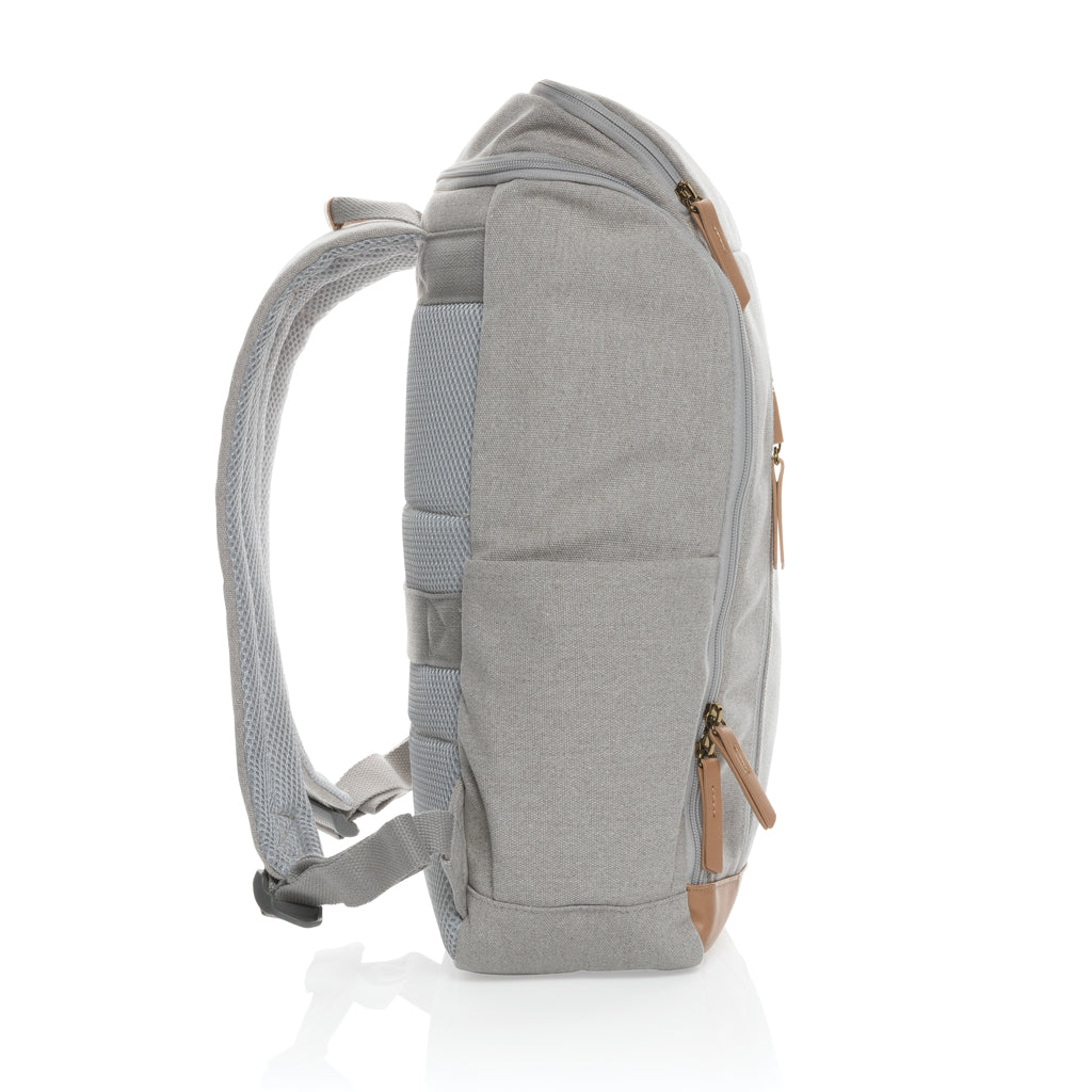 Impact AWARE™ 16 oz. recycled canvas 15' laptop backpack - Grey