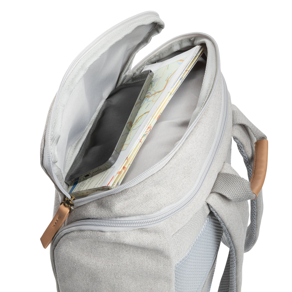 Impact AWARE™ 16 oz. recycled canvas 15' laptop backpack - Grey