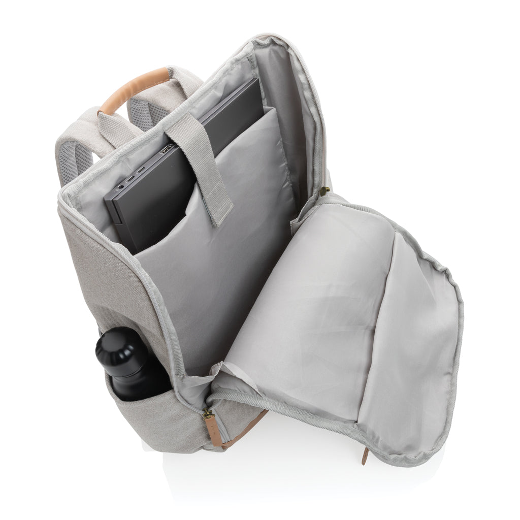 Impact AWARE™ 16 oz. recycled canvas 15' laptop backpack - Grey