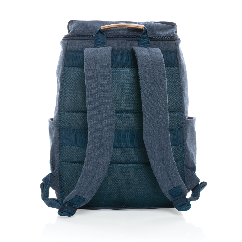 Impact AWARE™ 16 oz. recycled canvas 15' laptop backpack - Blue