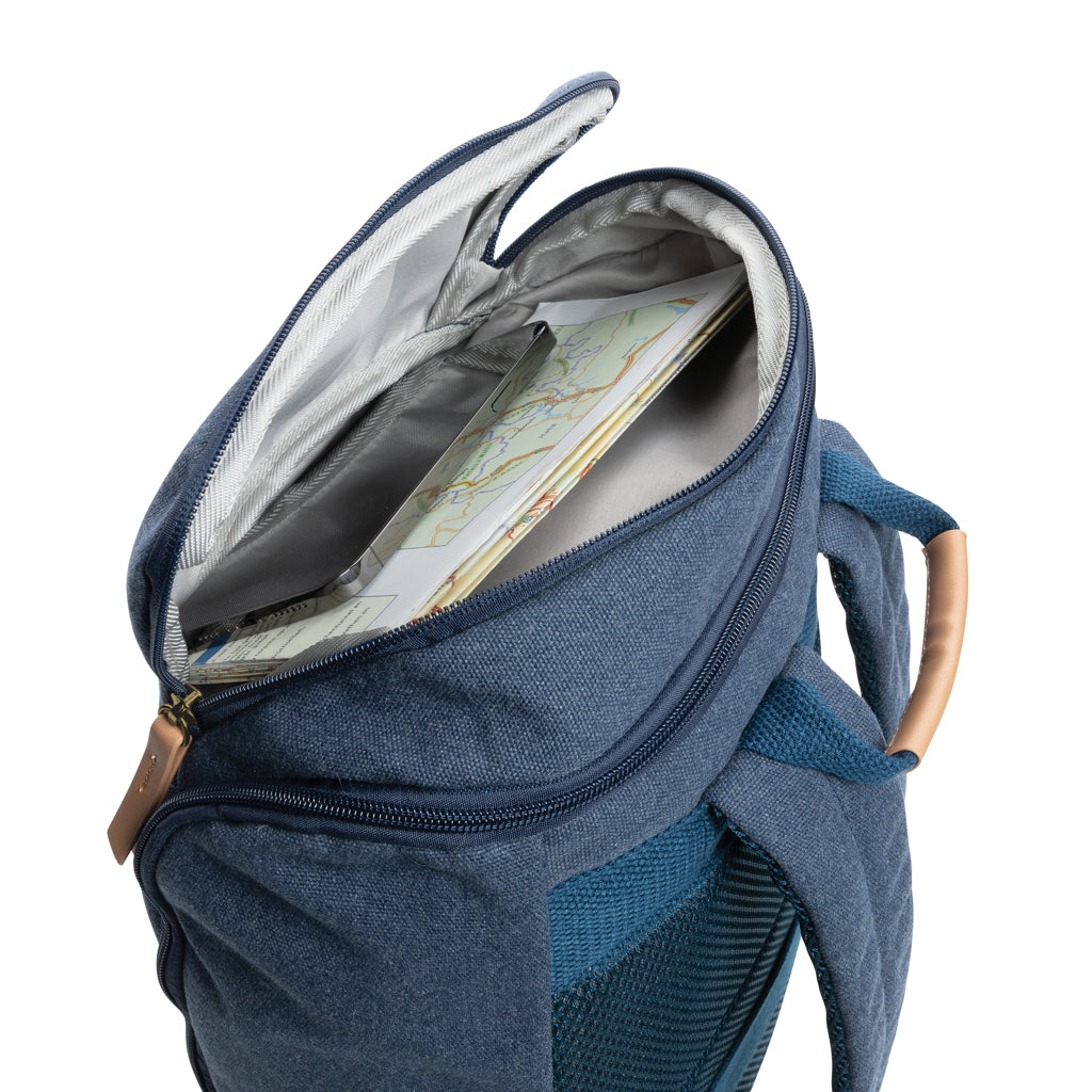 Impact AWARE™ 16 oz. recycled canvas 15' laptop backpack - Blue