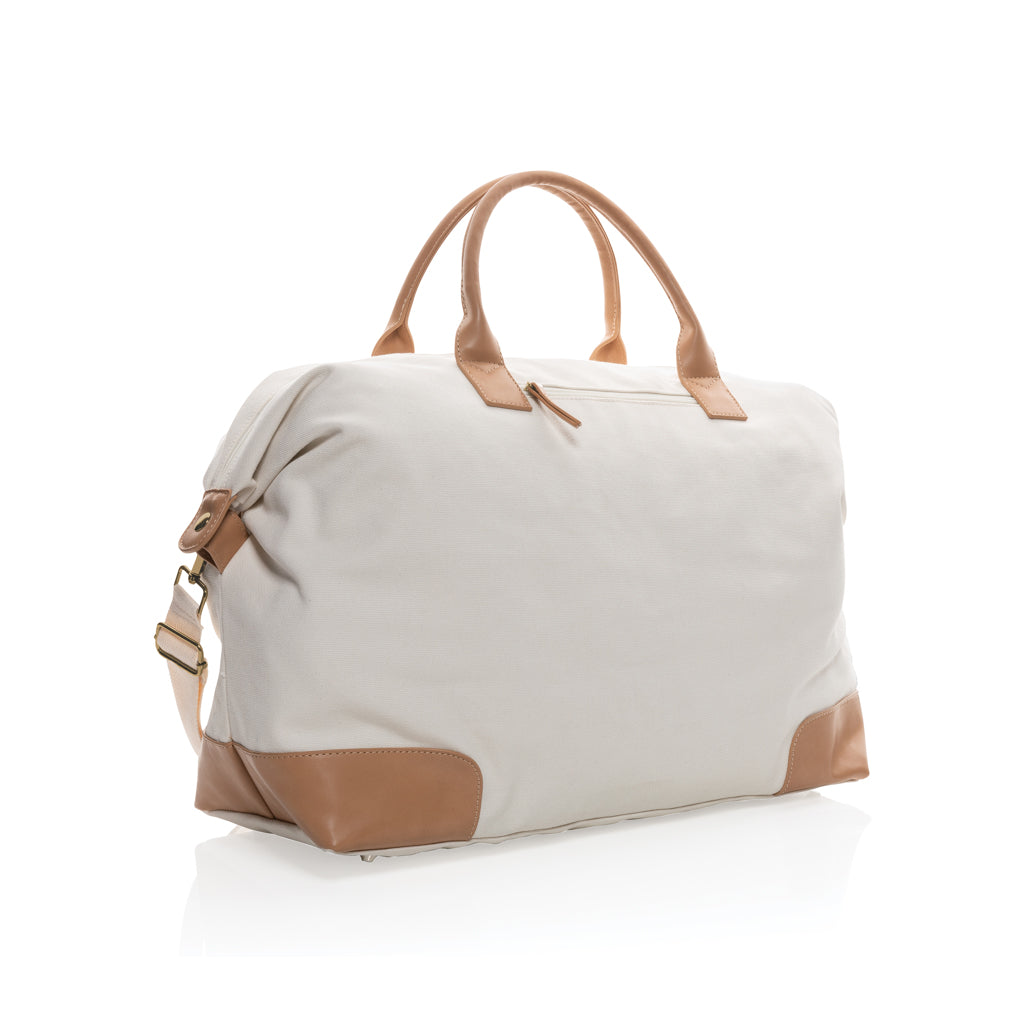Impact AWARE™ 16 oz. rcanvas large weekend bag - Off White