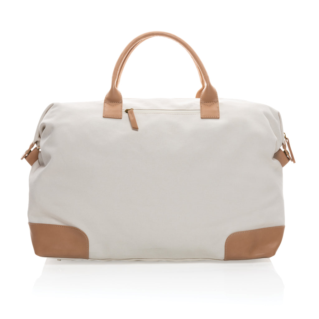 Impact AWARE™ 16 oz. rcanvas large weekend bag - Off White