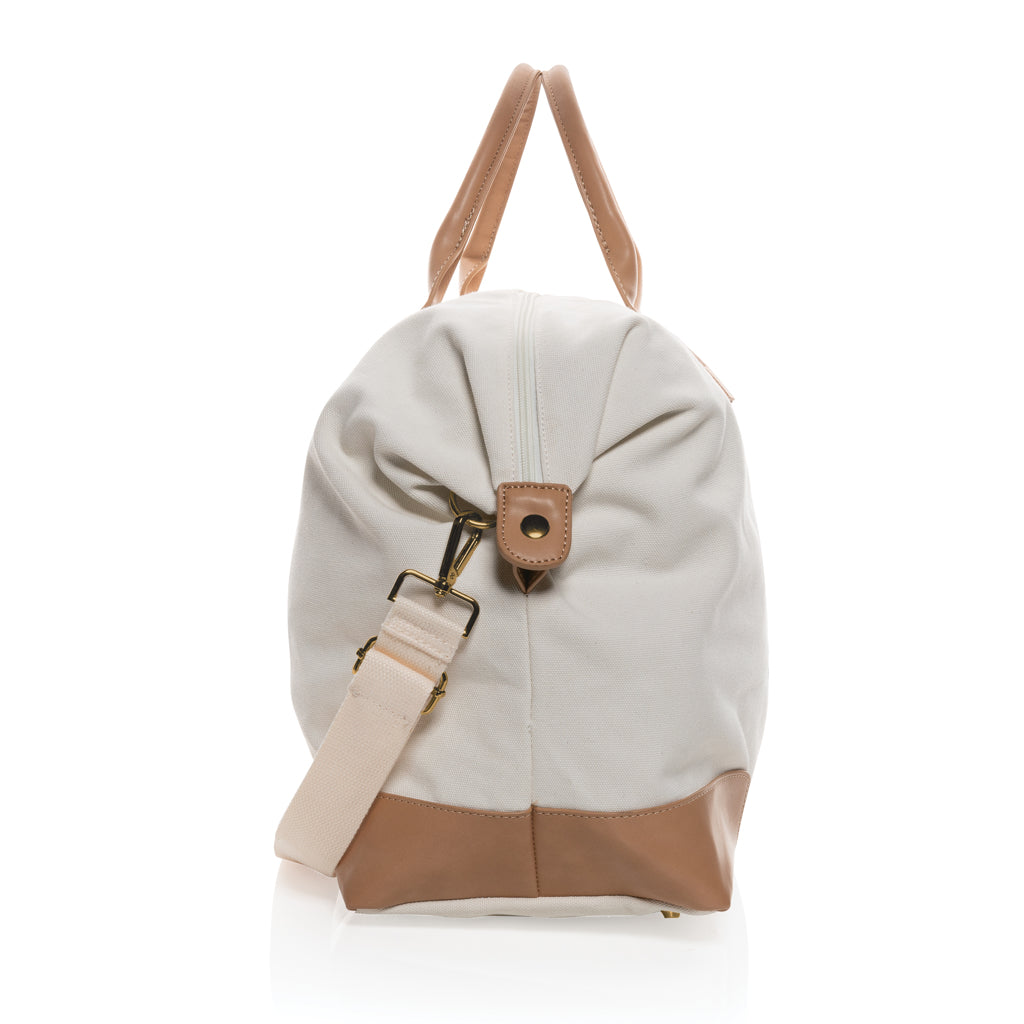 Impact AWARE™ 16 oz. rcanvas large weekend bag - Off White
