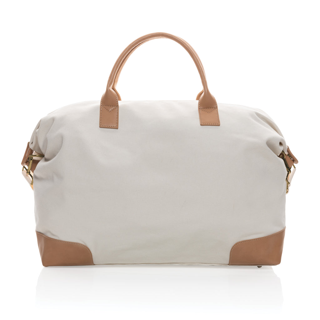 Impact AWARE™ 16 oz. rcanvas large weekend bag - Off White