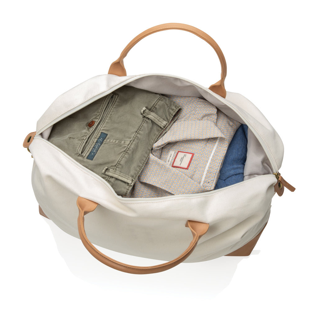 Impact AWARE™ 16 oz. rcanvas large weekend bag - Off White