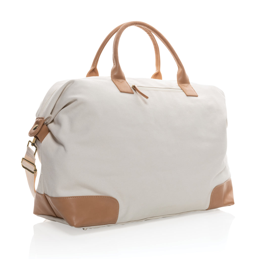 Impact AWARE™ 16 oz. rcanvas large weekend bag - Off White