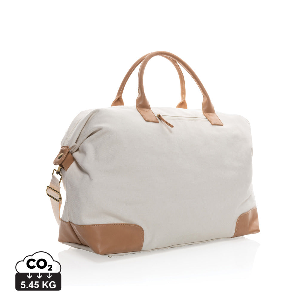 Impact AWARE™ 16 oz. rcanvas large weekend bag - Off White