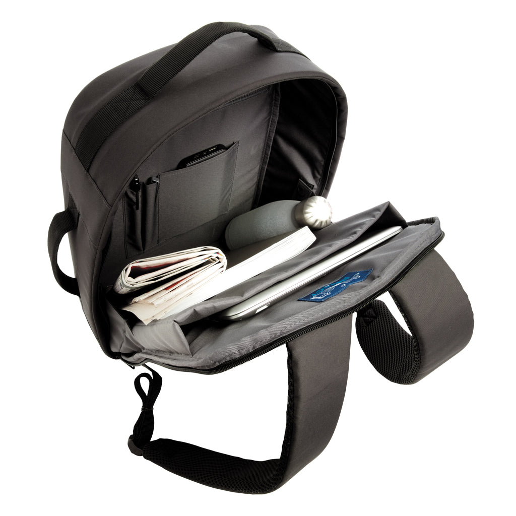 Impact AWARE™ RPET anti-theft 15.6' laptop backpack - Black