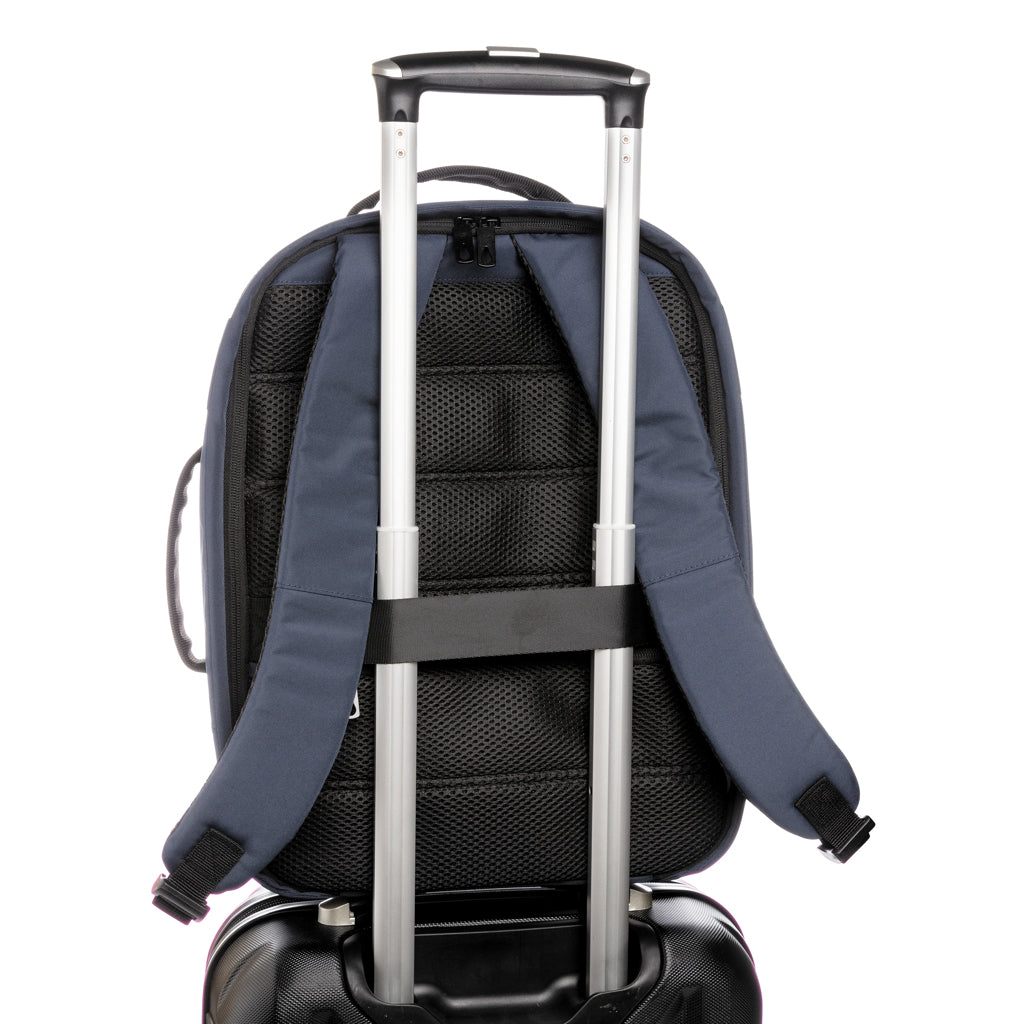 Impact AWARE™ RPET anti-theft 15.6' laptop backpack - Navy
