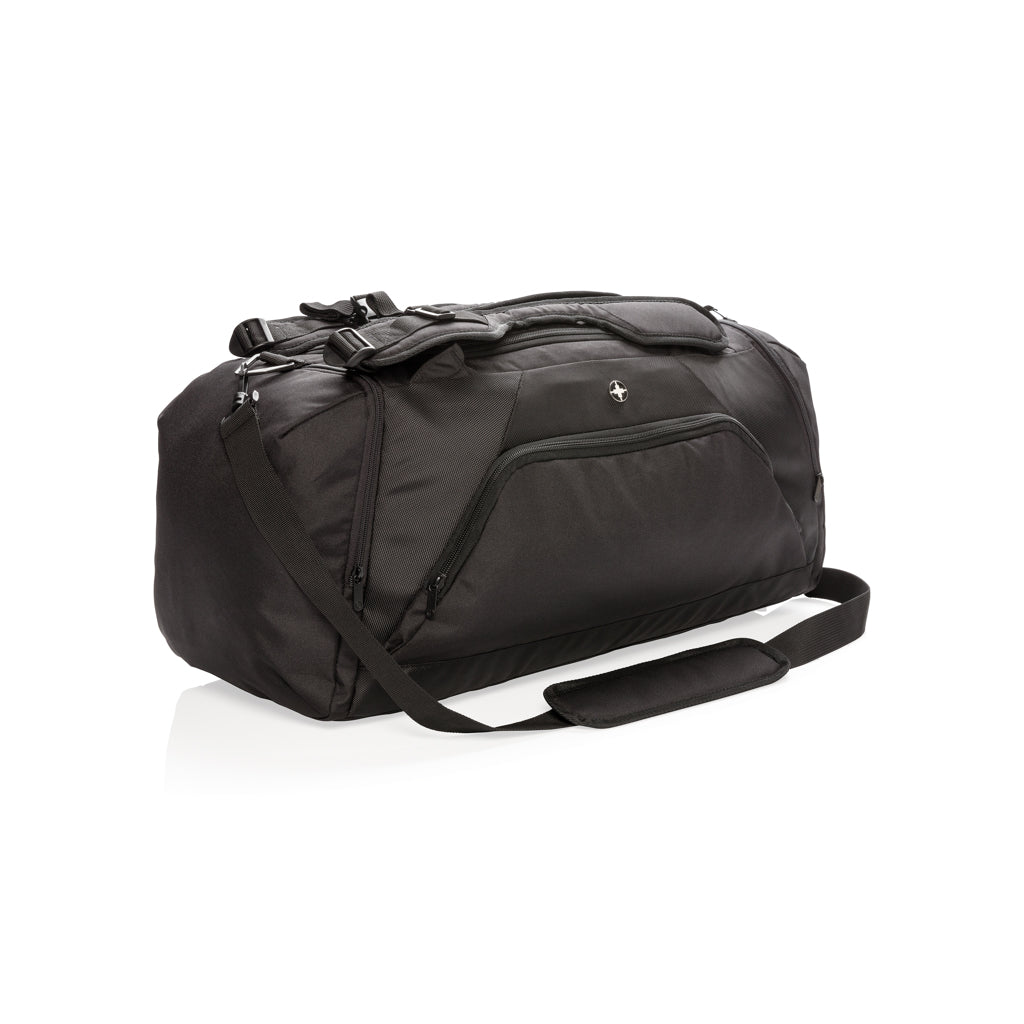 Swiss Peak RFID sports duffel & backpack - Black