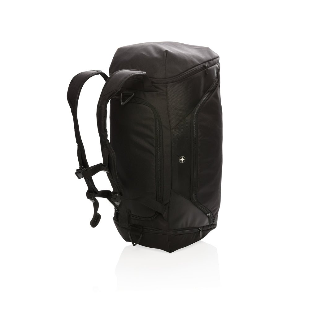 Swiss Peak RFID sports duffel & backpack - Black