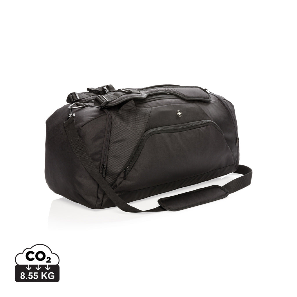 Swiss Peak RFID sports duffel & backpack - Black