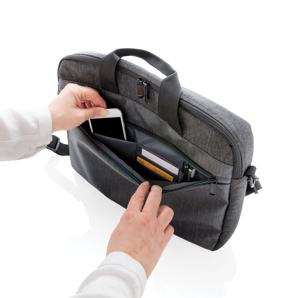 900D laptop bag PVC free - Black
