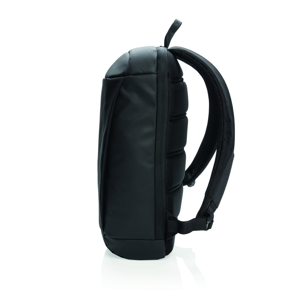 Madrid anti-theft RFID USB laptop backpack PVC free - Black