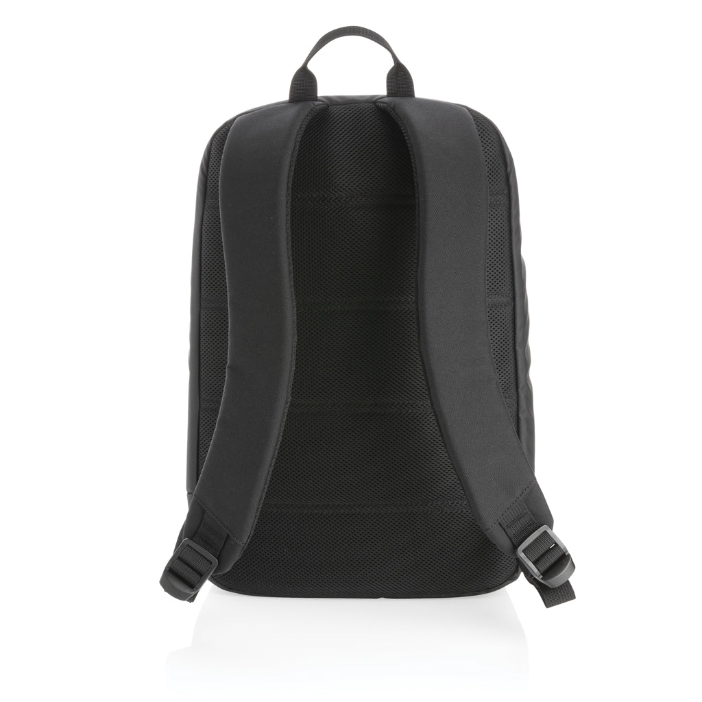 Swiss Peak laptop backpack with UV-C steriliser pocket - Black