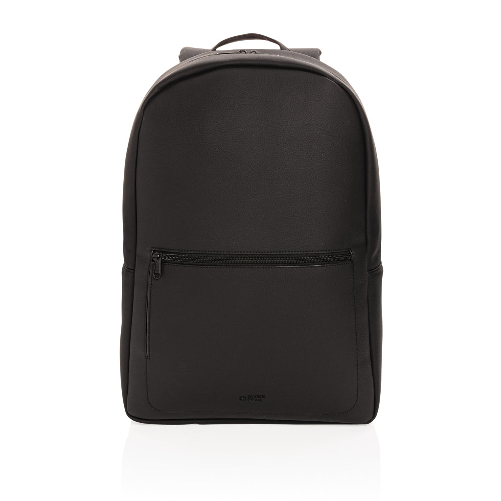 Swiss Peak deluxe PU laptop backpack PVC free