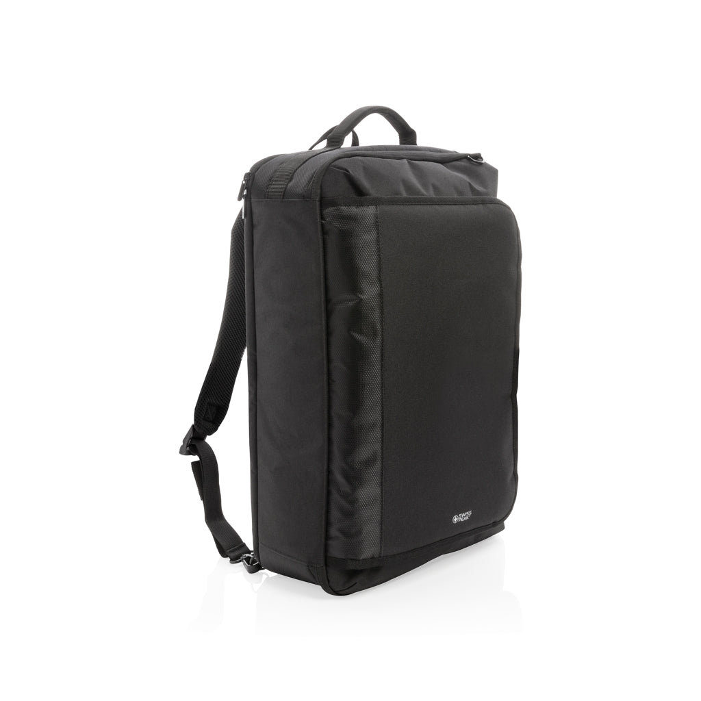 Swiss peak convertible travel backpack PVC free - Black