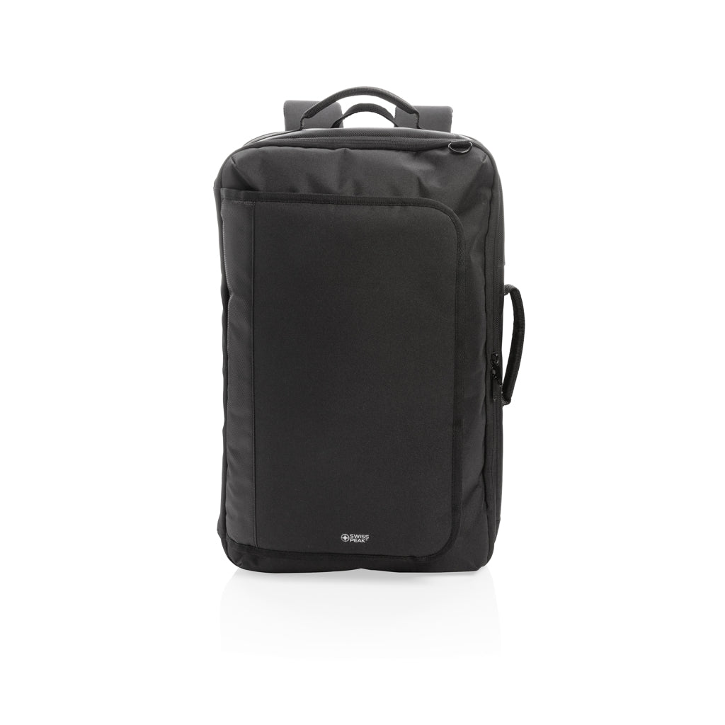 Swiss peak convertible travel backpack PVC free - Black