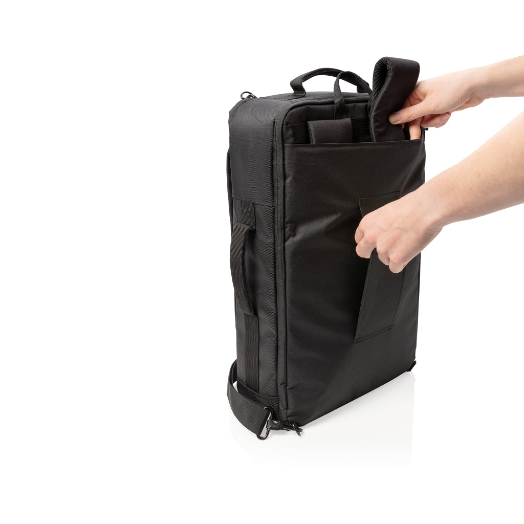 Swiss peak convertible travel backpack PVC free - Black