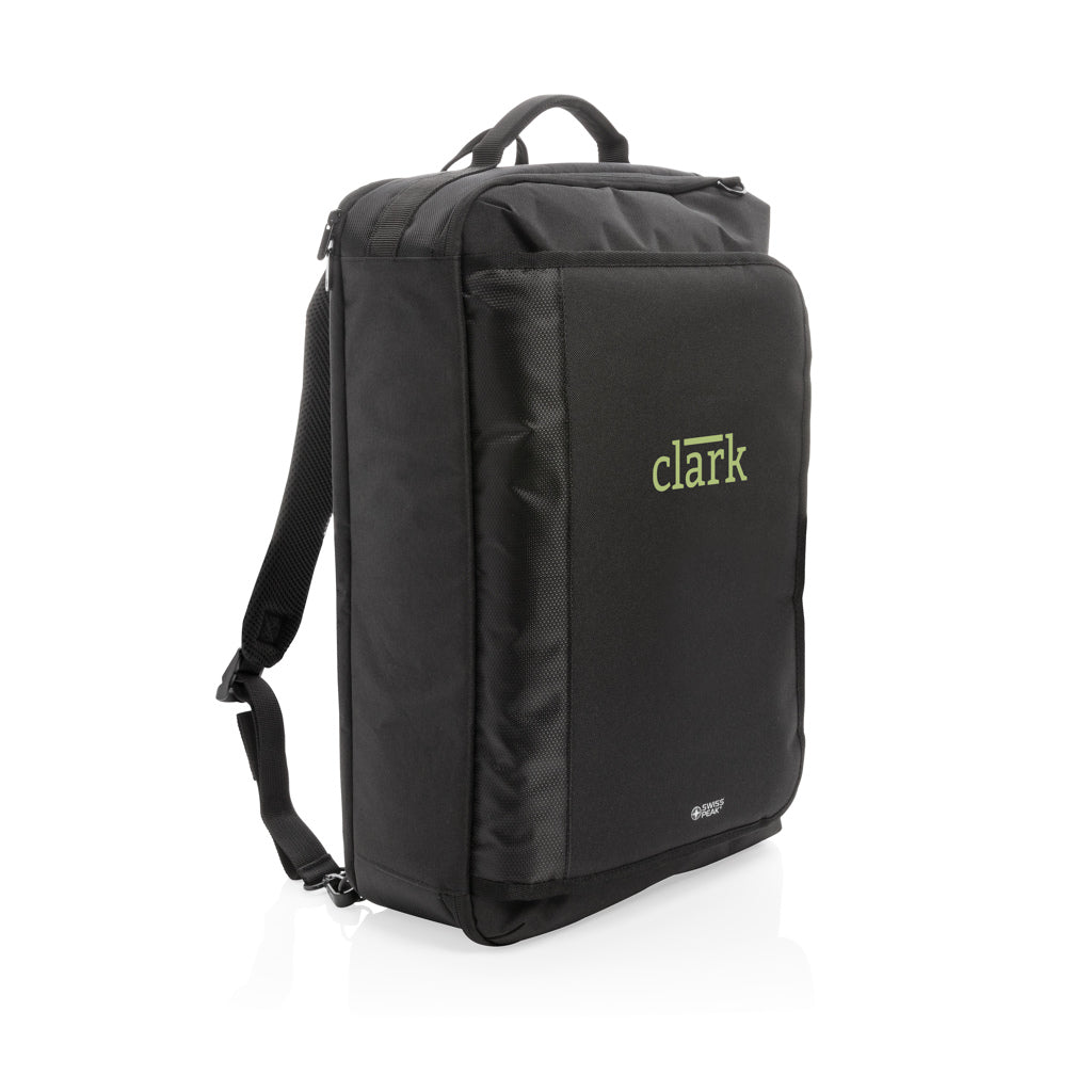 Swiss peak convertible travel backpack PVC free - Black
