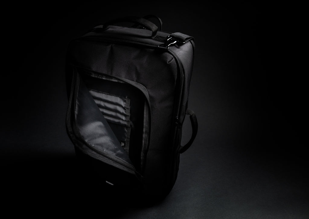 Swiss peak convertible travel backpack PVC free - Black