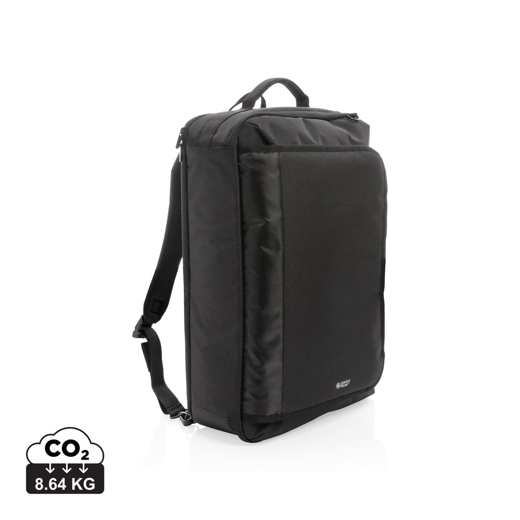 Swiss peak convertible travel backpack PVC free - Black