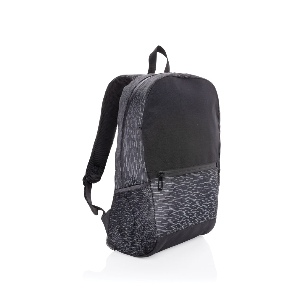 AWARE™ RPET Reflective laptop backpack - Black