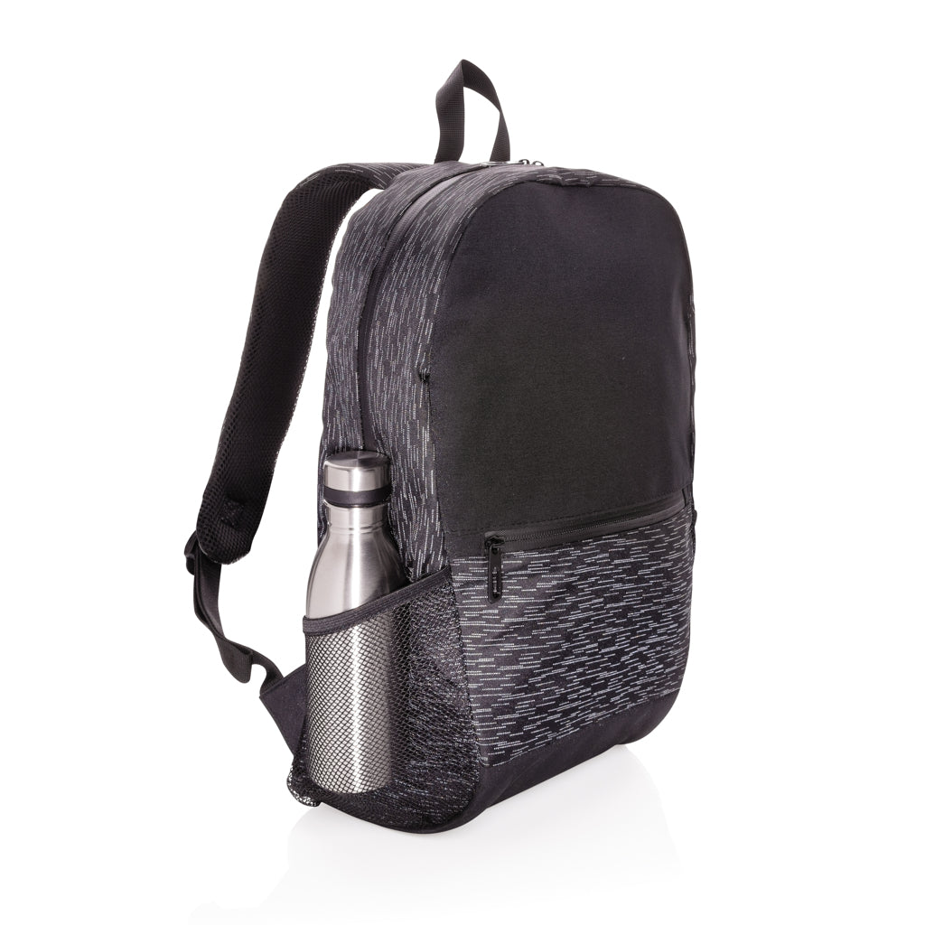 AWARE™ RPET Reflective laptop backpack - Black